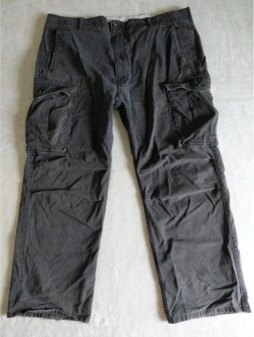 Levis Black Cargo Pants White Tab Mens Size 40x26 Baggy Straight Leg